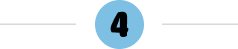 A blue circle with the number 4 in bold black font at the center, flanked by two thin horizontal gray lines on each side against a light background, represents the Fall updates from Beekeeper Group.